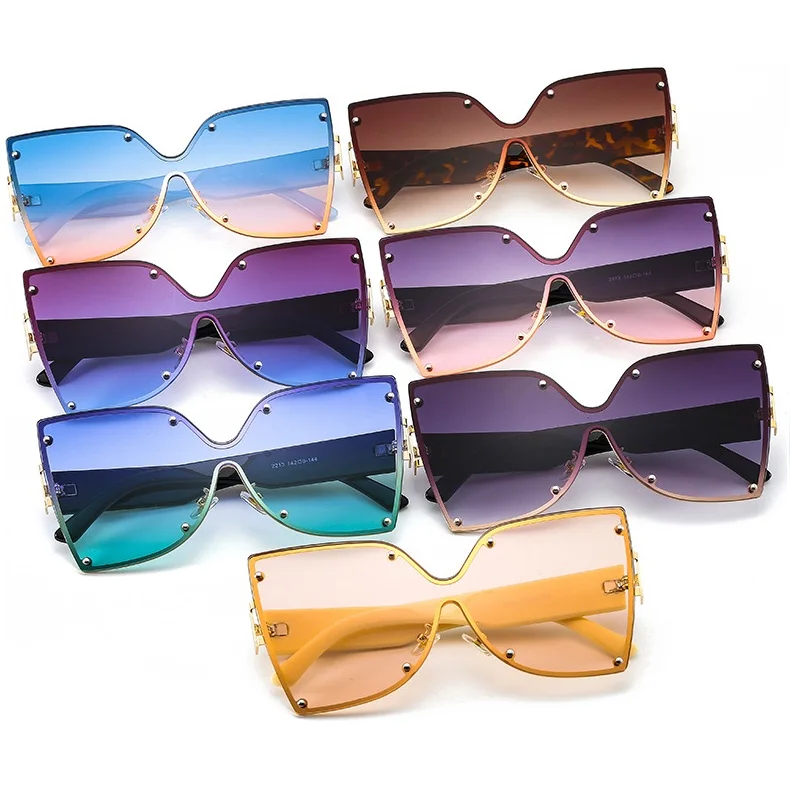 

Whole sale High Quality Trendy Oversized Golden Metal Frame Cat Eye Shades Sunglasses lentes de sol