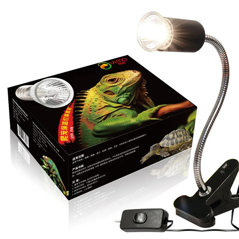 

Temperature Adjustable 360 Rotatable Clip Turtle Uvb Light Reptile Heat Lamp For Amphibian Lizard Snake, Black
