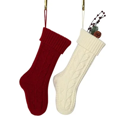 

VK67-Hotsale indoor inflatable decoration of christmas sock with gift box and cane for holiday and party