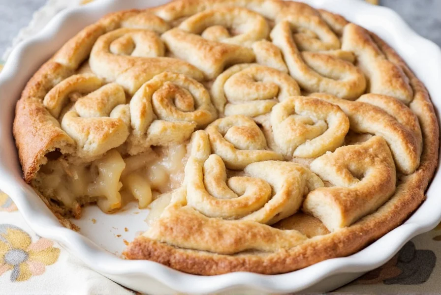 apple and cinnamon roll pie