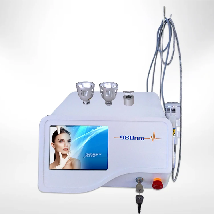 

Portable 40W 980nm Diode Laser Vascular Spider Vein Treatment/Nails Fungus Removal Skin Rejuvenation Device, White, blue, black