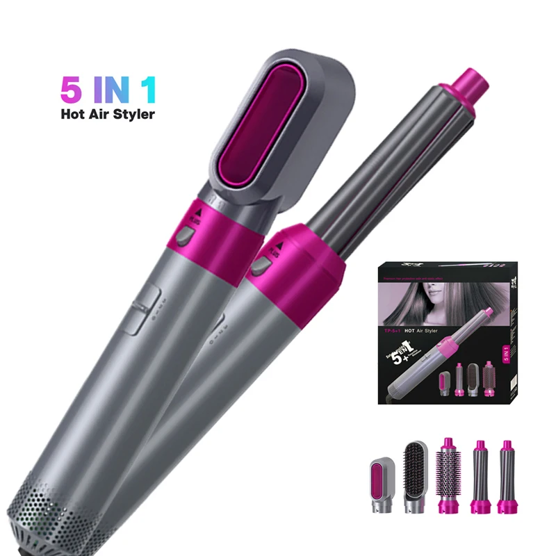 

Multifunctional Electric 5 In 1 Hair Styler Blow Dryer Brush Hair 5 in 1 hair dryer brush, Grey or custom