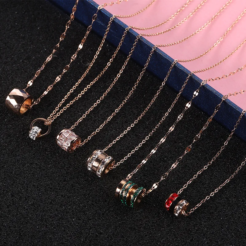 

New Trendy Fashion Flower Leaf Pendant Necklaces for Women Mother's Day Stainless Steel Bijoux Jewelry Wholesale, As picture shows