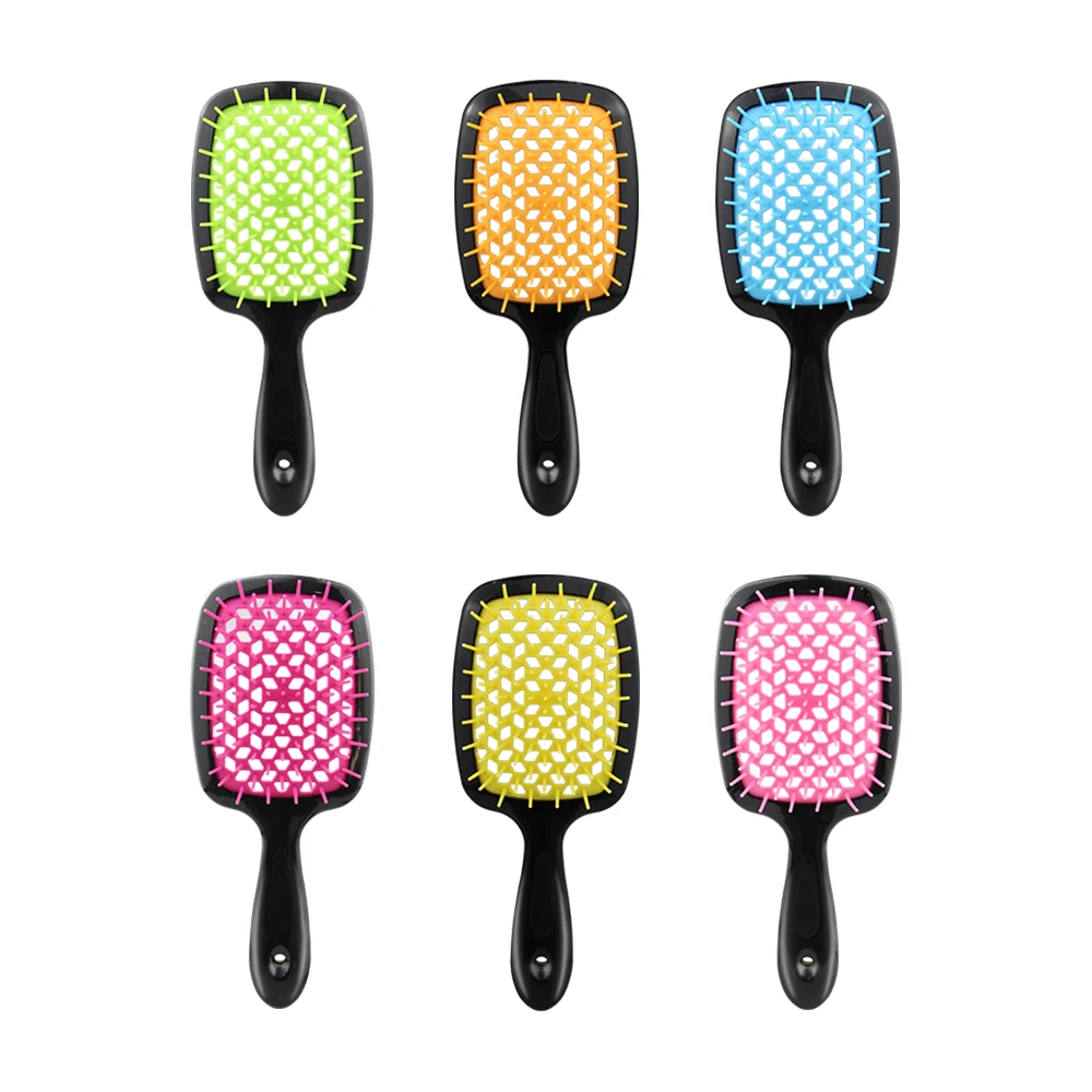 

Masterlee custom logo scalp massage Combs candy color plastic paddle brush for wet/dry hair