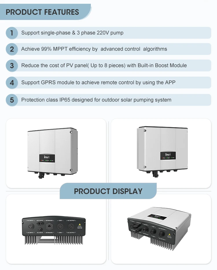 
INVT 6KW 8KW 10KW 15KW Grid Tie Solar Power PV Inverter without Battery for Wholesale 