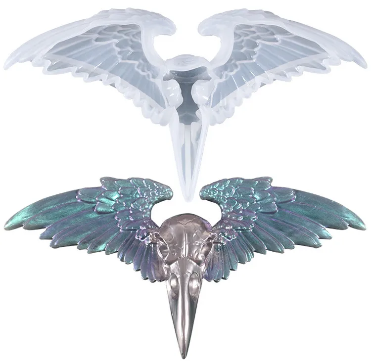 

Y3465 Diy epoxy resin eagle wing silicone mold, White
