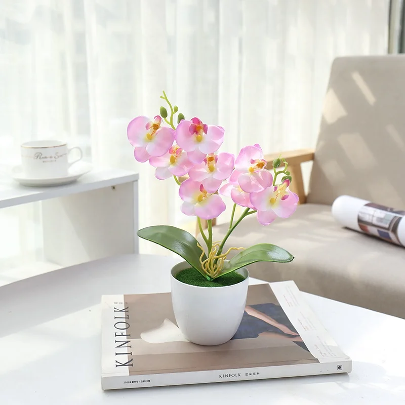 

Home table Decoration Lily flower Artifical Flower pot for home decoration