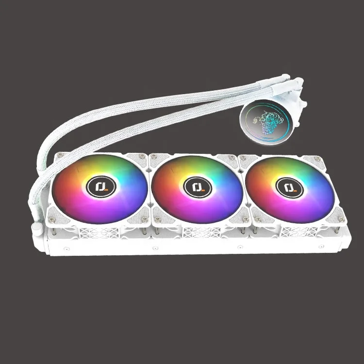 

high quality Liquid cooling system cpu water Cooler 360mm dc fans processor radiator triple fans white color