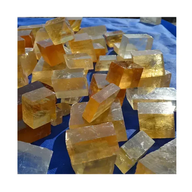 

Wholesale natural quartz crystals healing stones orange honey calcite rough cube