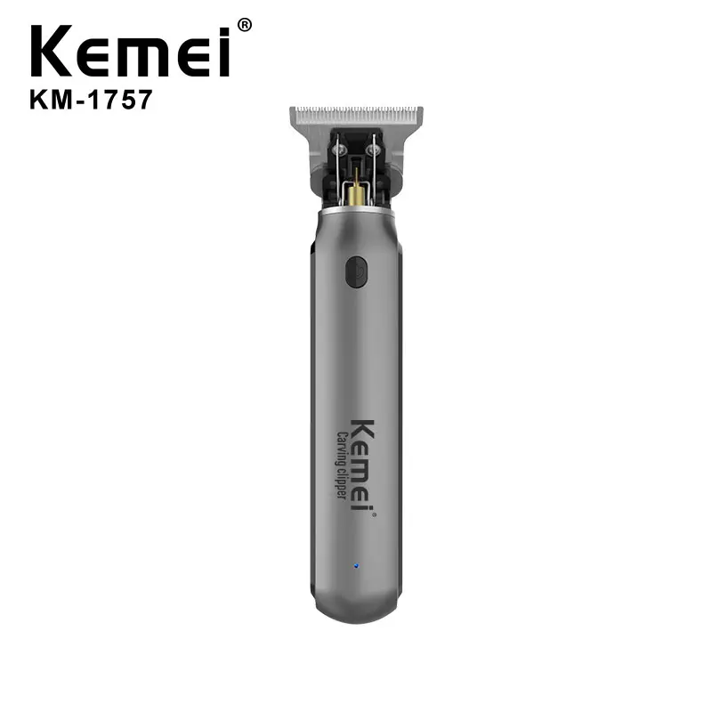 

Kemei KM-1757 USB charging Electric Hair Trimmer Cordless 0mm Baldheaded Hair Clipper Barber Finish Hair Cutting Machine
