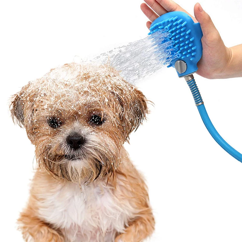 

Pet Shower Sprayer And Scrubber in-One for Grooming Puppy Dog Cat Pet Shower Sprays, Blue