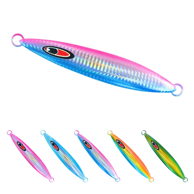 

Fishing lure Wholesale High Quality Iron plate Fishing Bait Metal Jig Lure Artificial Slow Jigging Fishing lure, 5 colors