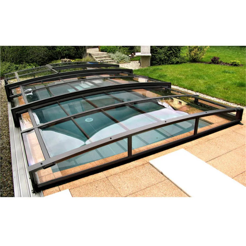 

Diy Enclosure Roof Shelter Hot Tub Automatic Retractable Swimming Cover Dome Winter Polycarbonate Pool Cover