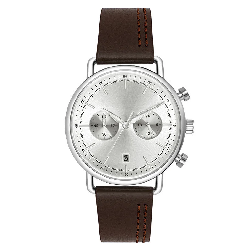 

Hot selling Wholesale Men Watches Chronograph Waterproof Quartz Wristwatches Custom logo Leather Luxury Watch relojes, Rose gold