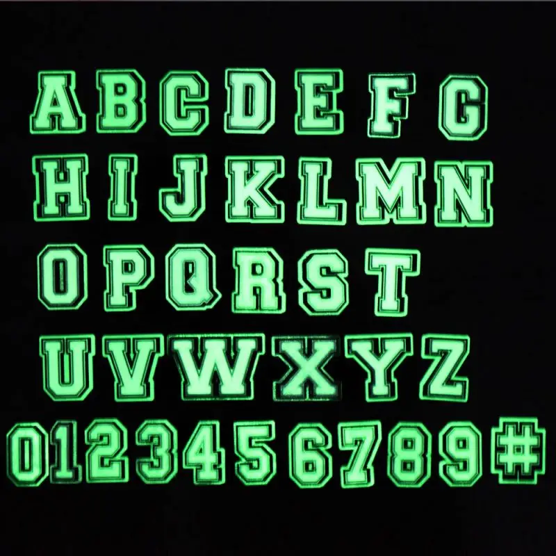 

Hot sale New Design Soft PVC grow light luminous letters numbers zodiac decoration charms for croc Shoe, Jewelry