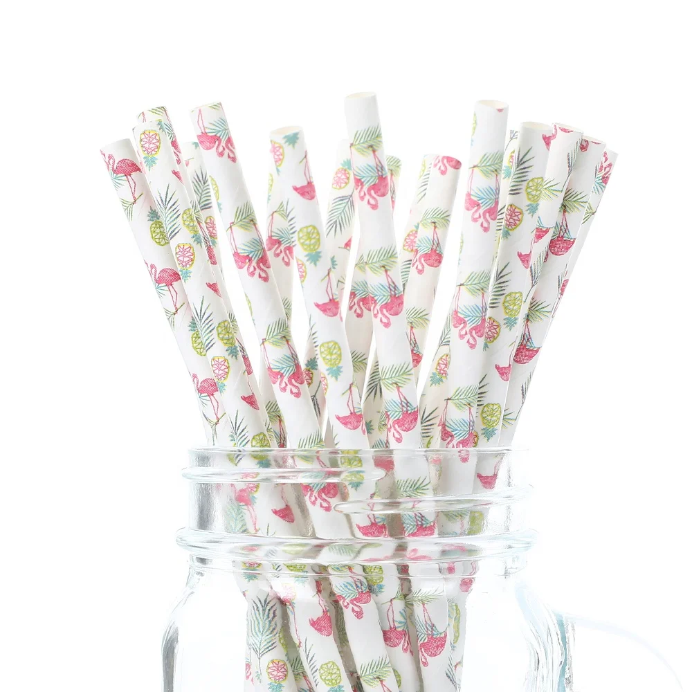 

Hot Biodegradable Birch Spring Drinking Flower Straw Paper For Beverage Shop, Customized