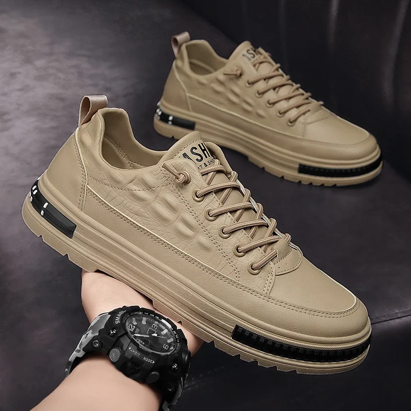 

men`s casual shoes Lace Up Casual Walking sneakers Outdoor sneakers casual men pu running shoes men`s low-top skate board shoes