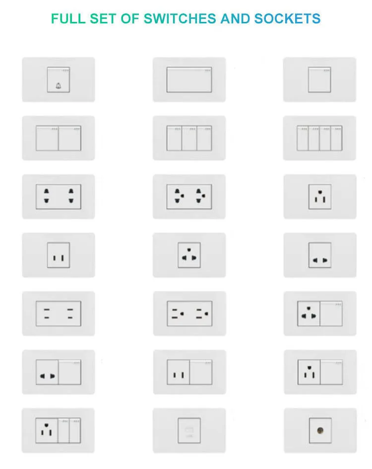 American/Canada US plug 15A/125V electric with 2 USB 2.1A charging ports wall socket