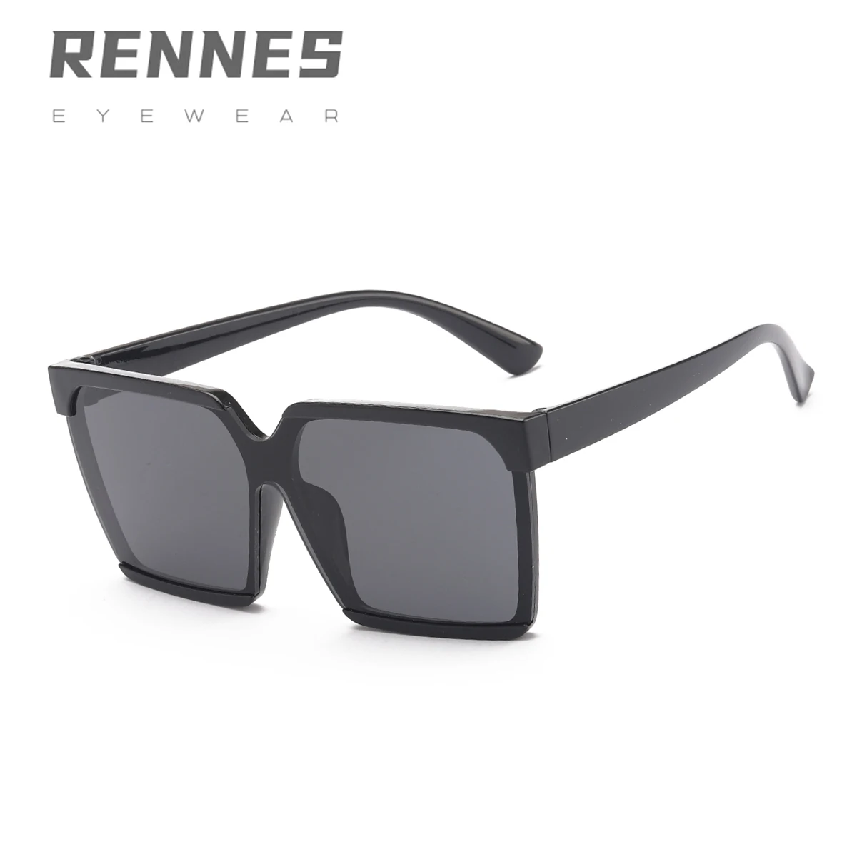 

RENNES 2021 New retro large frame sunglasses fashionable street shot square frame sunglasses personalized one-piece sunglasses