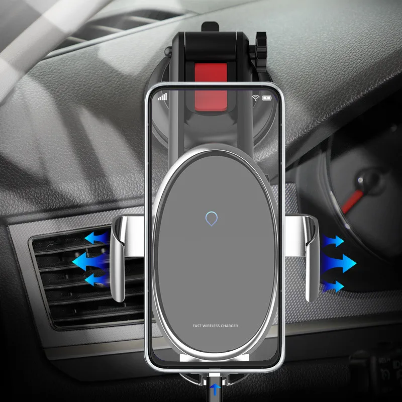 

15W Qi Standard Fast Car Wireless Charger Amazing Quality Safe Stable Adjustable Holder Induction Charging Cargador Celuar