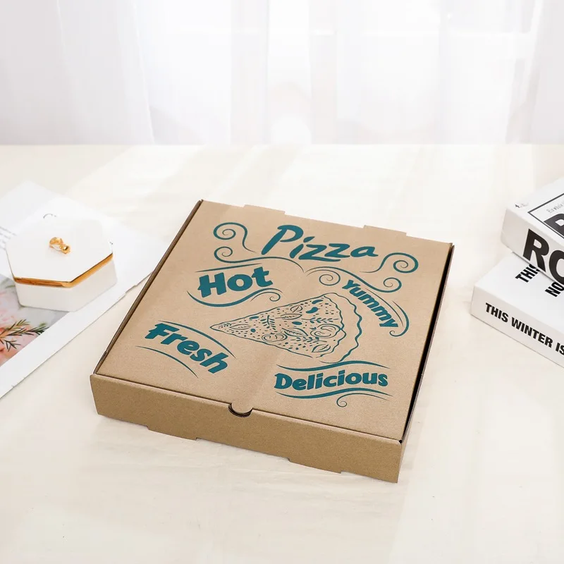 Customized Wholesale Logo Eco-friendly Flip-open Pizza Box Design