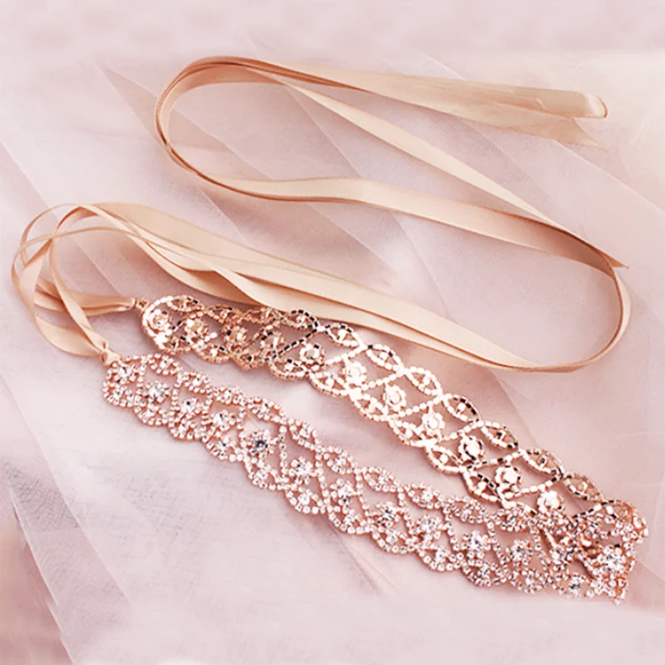 
Alibaba New Design Waist Decoration Luxury Diamond Belts Wedding Dress Accessories Waist Chain Versatile Crystal Belts 