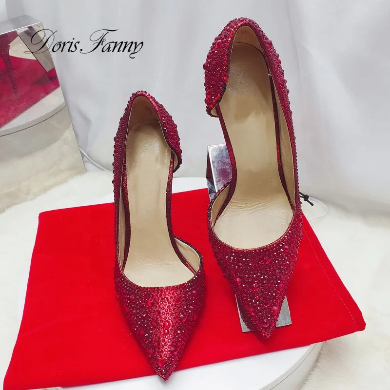 

Wholesale 2020 new arrival womens wedding shoes for bride plus size 43 ladies shoes sexy stiletto high heels pumps