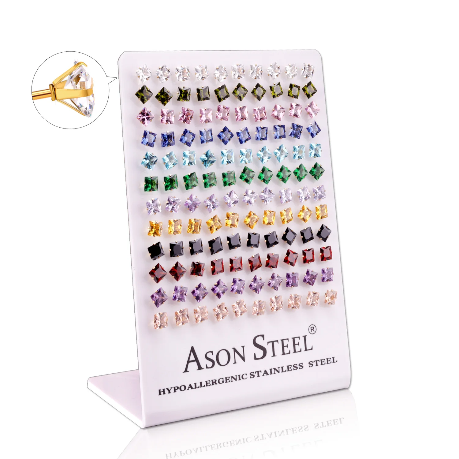

Gold Earring Cards Display Cheap Stone Stud Earrings Stainless Steel Set Earring