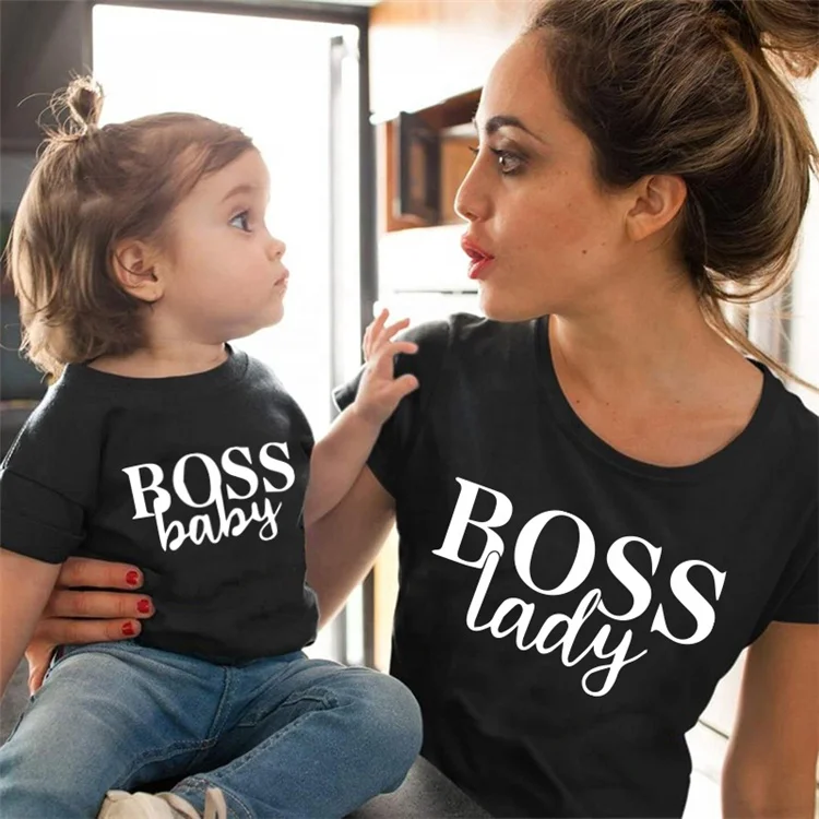 

baby and lady print family matching clothes mother daughter son outfits mommy and me women t shirt, Picture