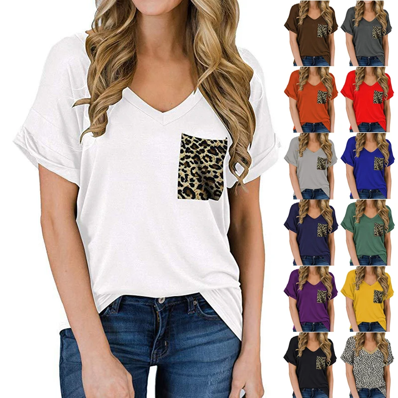 

Wholesale Soft and Comfortable V Neck Women White Tee Shirt