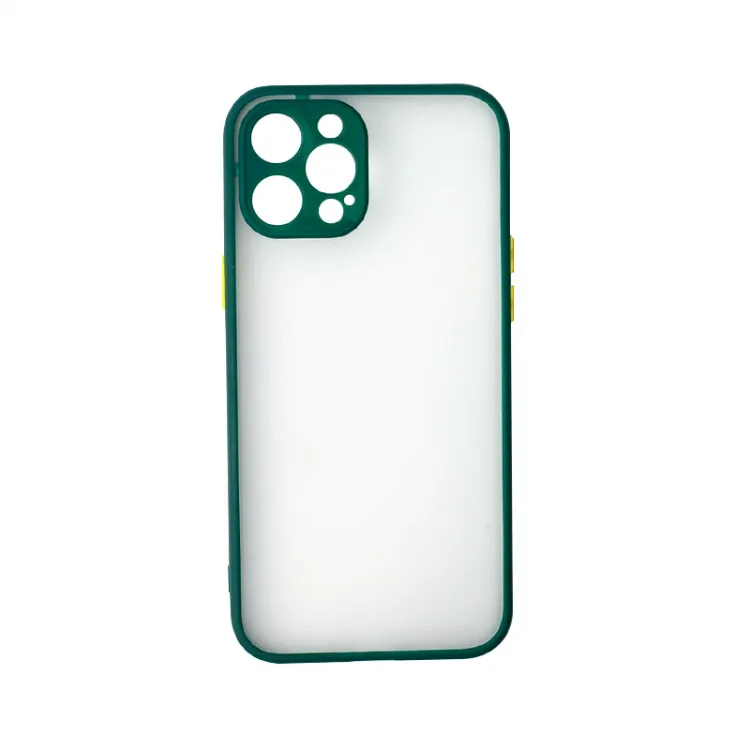 

Translucent Matte PC Hard Back TPU Hybrid Cover Frosted Phone Case for iPhone 12 Series, Customized color acceptable