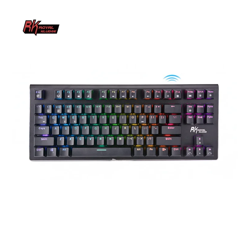 

RKG87 Royal Kludge gaming gamers products accesories RK G87 2021 rechargeable wireless mechanical keyboard arabic tkl red switch