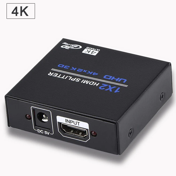 

Factory Price HDMI Splitter 1 In 2 Out UHD Hdmi Distributor mini model V1.4 4K*2K 1x2 With Power 4KSplitter HDMI