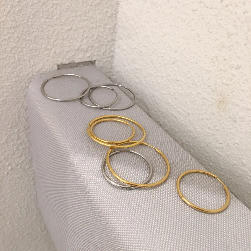 

simple Gold Color Chunky Hoop Earrings For Women Big Circle Earring Hoops Huggie Chunky Statement Earrings SL-E030
