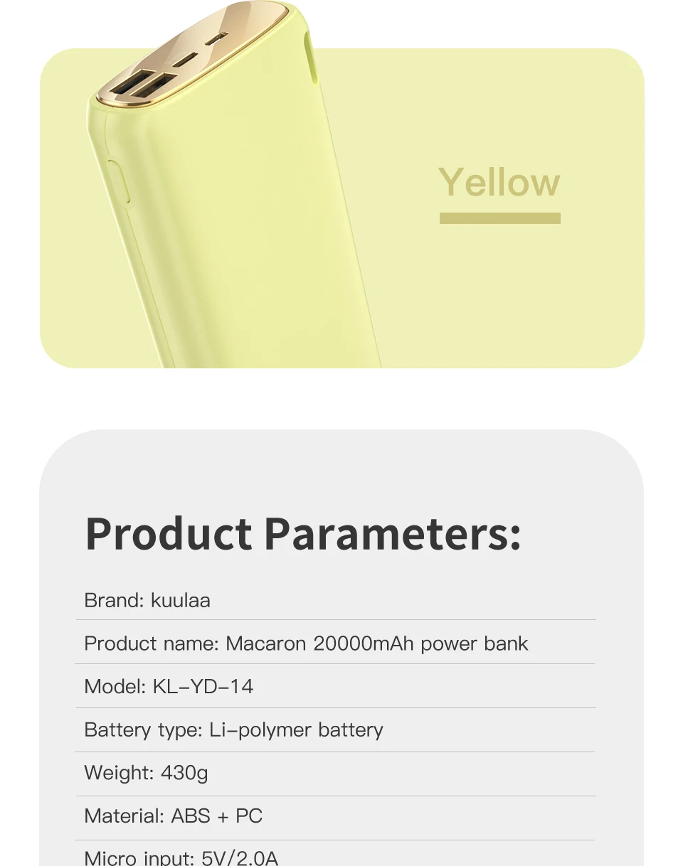 Kuulaa Best Powerbank 20000mah Mobile Charger Power Bank 20000 mah Fast Charging Power Banks 20000Mah - ANKUX.COM