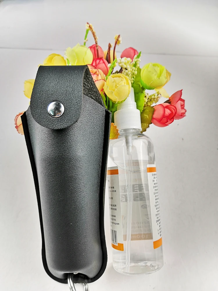 Latest Design Leather Keychain Cases Women Protect Small Cute Mace Pepper Spray Keychain Buy