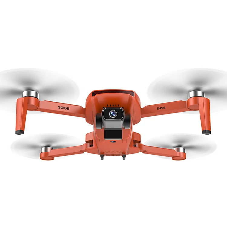 

2020 Sg108 Drone 5G Wifi Gps Brushless Motor Flight For 25 Min 4K Hd Fpv Distance 1Km Rc Quadcopter Vs Ex5 Sg906 Drone, Black,orange