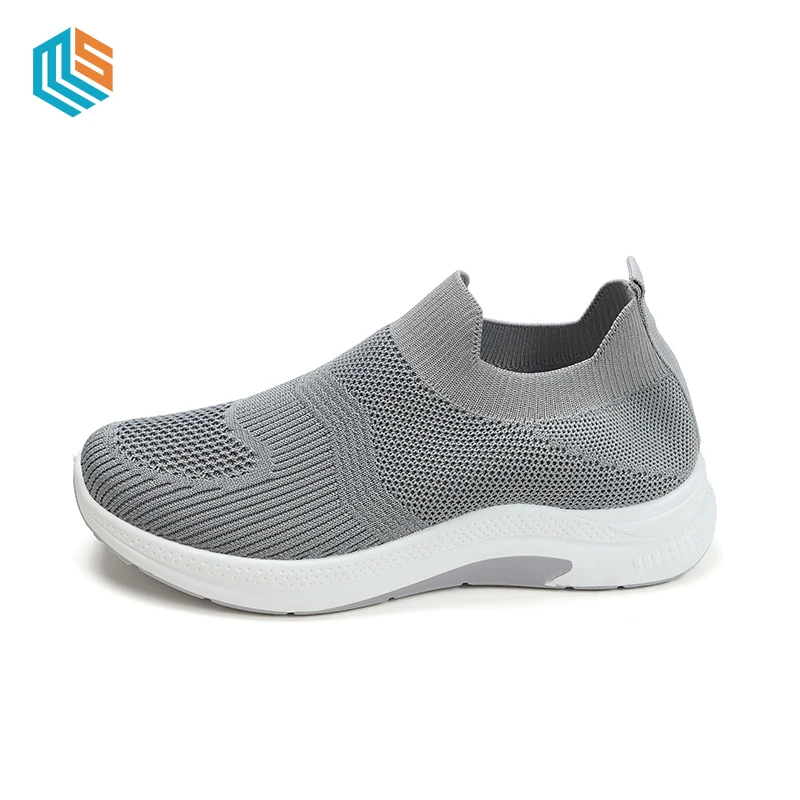 

Free Sample Casual Platform Gray Women Shoes Walking Sports Sneakers, Grey