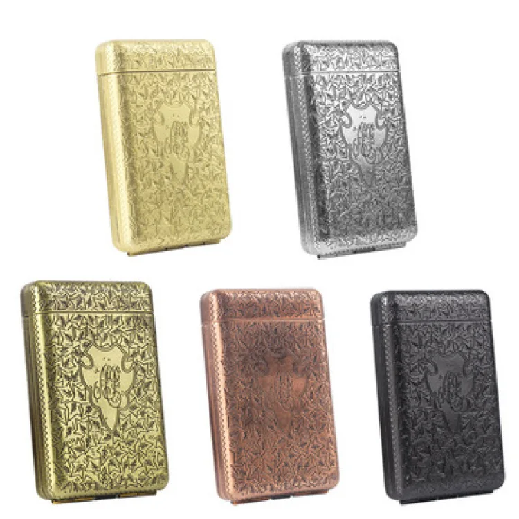 

Classical European Heavy three-open cigarette case Creativity 3-sided carving Men's cigarette case, Gold. silver. black. bronze.red bronze