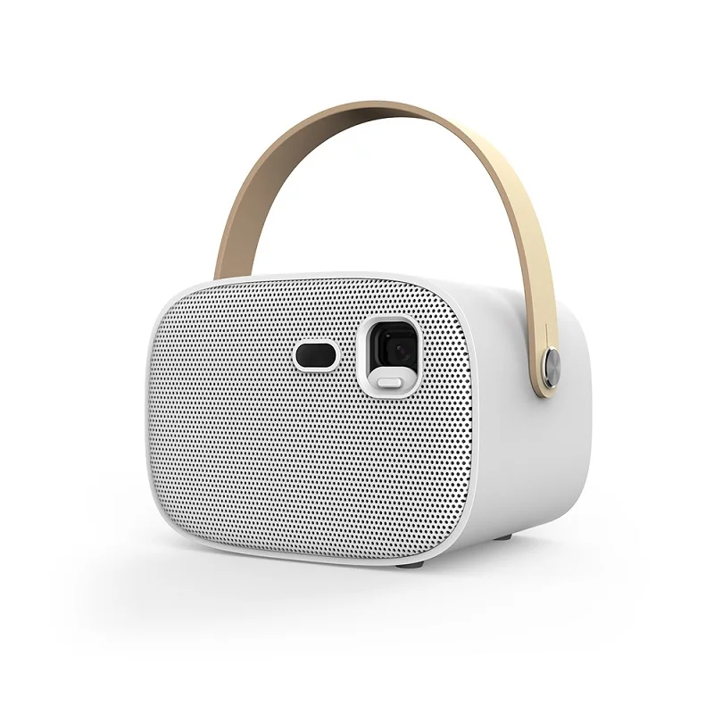 

Multimedia outdoor 3D wireless handy portable projector DLP mini wifi projector Digital Led Home Pocket Projectors, White