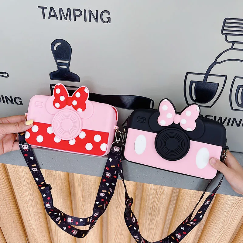 

wholesale cute cartoon mickey camera shape fashion korean desinger purse handbags for kids girls, Customizable