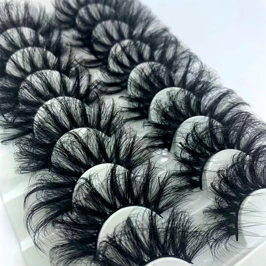 

Wholesale 8 pairs Set 3D Faux Mink Eyelashes Thick Natural False Eyelashes