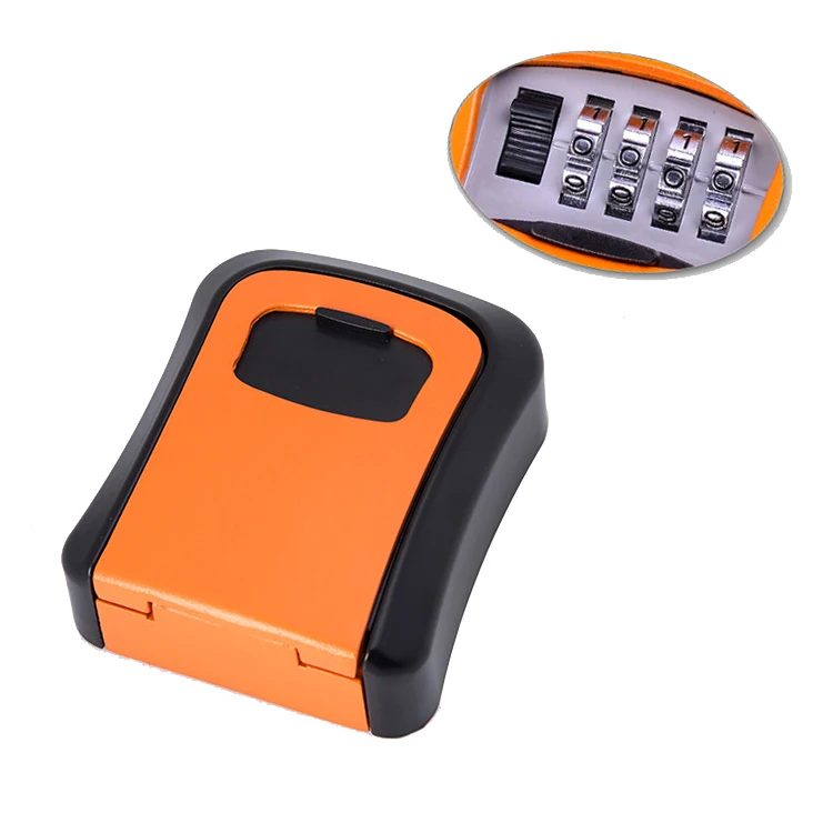 

Orange waterproof hotel used digital with Combination code wall mounted hidden storage of safety lock box for door hide keys