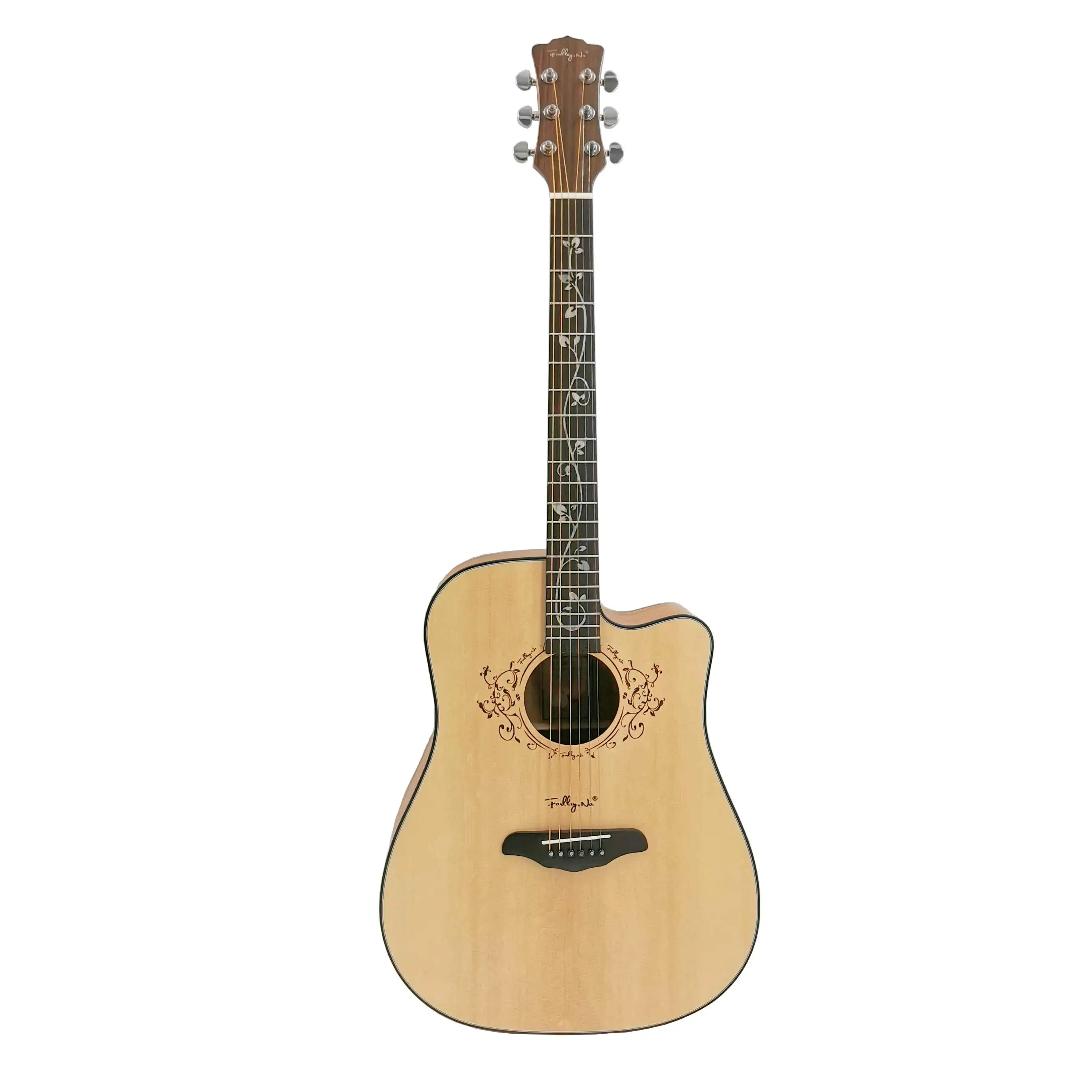 

2022 New Arrivals Spruce Veneer Body Guitar  Hollow Body Mahogany Acoustic Guitar, Natural color