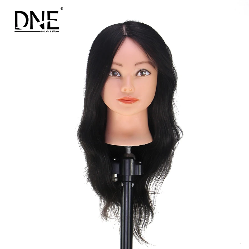 

100% natural human hair ,mannequin head with hair, #natural black