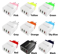 

SIPU free shipping mobile phone charging plug qc 3.0 wall charger 3 usb