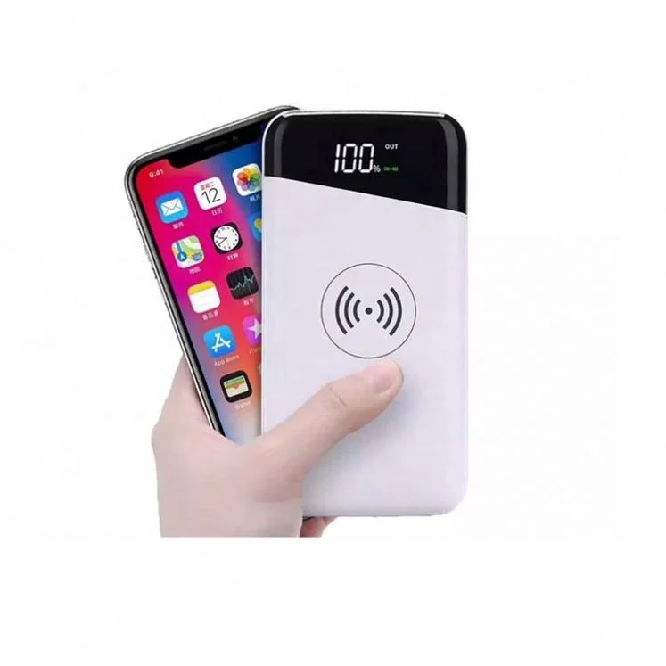 

Wireless Power Bank Portable Banks Charger With Led Qi Phone For Hot Sale
