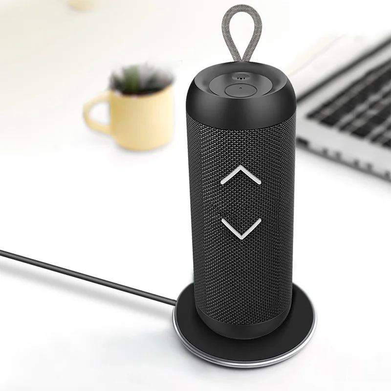 

New design waterproof retro portable Blue Tooth speaker with wireless charger