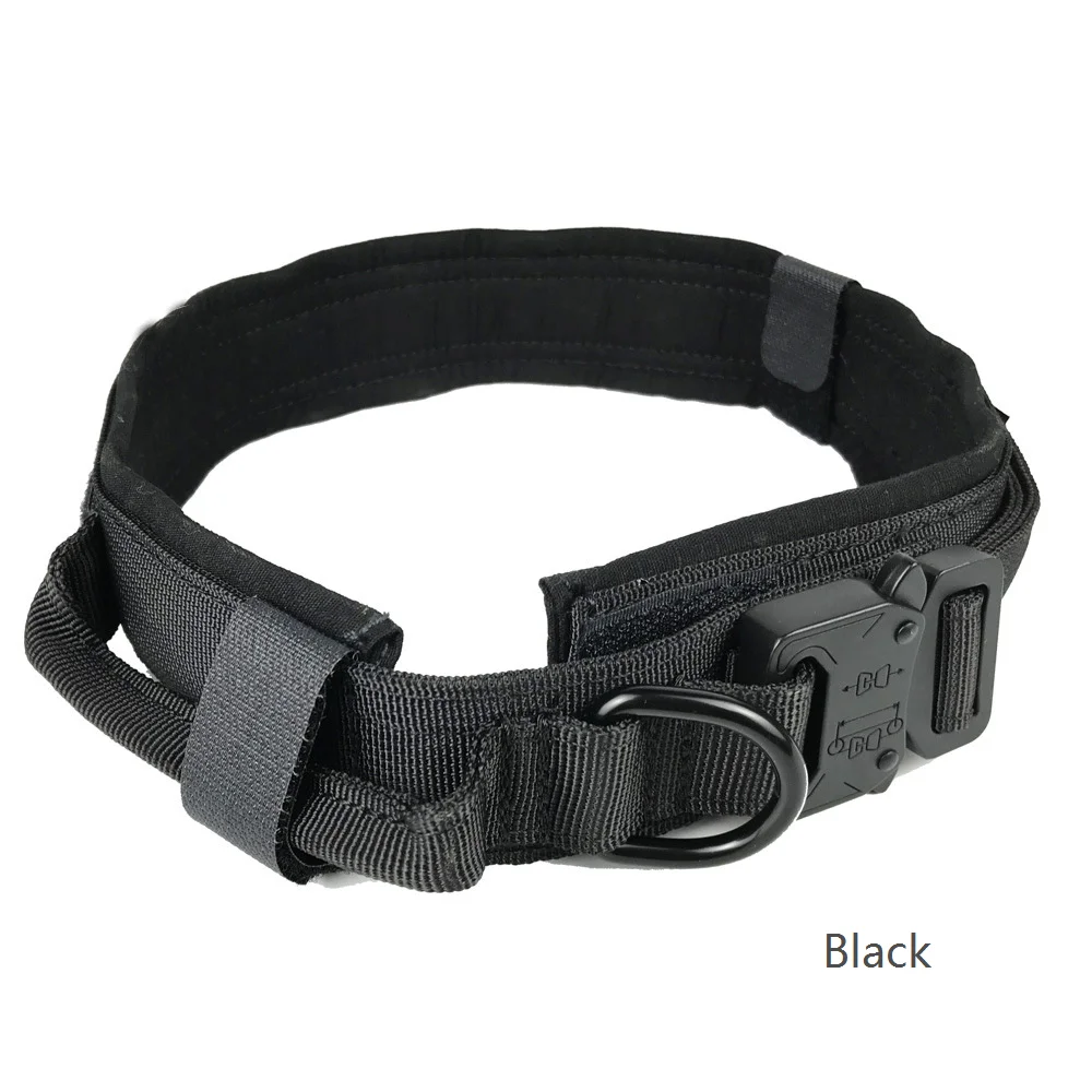 

AQL Nylon Tactical Dog Collars Adjustable Neck Adjustable Dog Supplies Large Dog Pet Collars