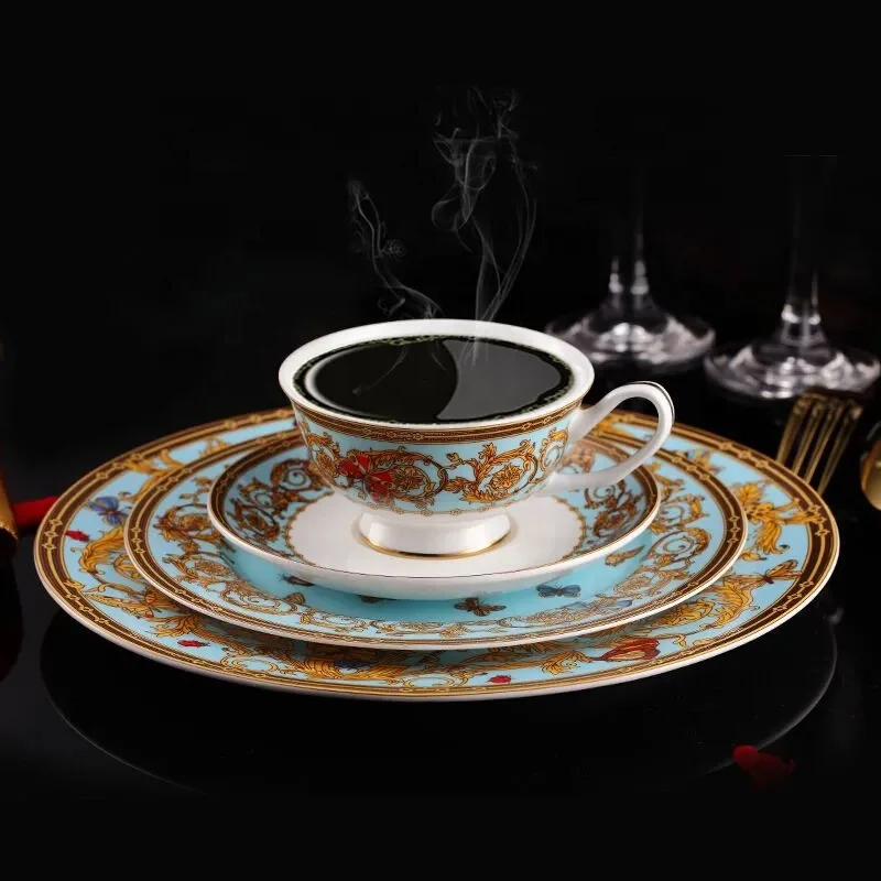 

Best Selling 4 Pcs European Luxury Living Room Sets Home Decor Porcelain Dinnerware Sets